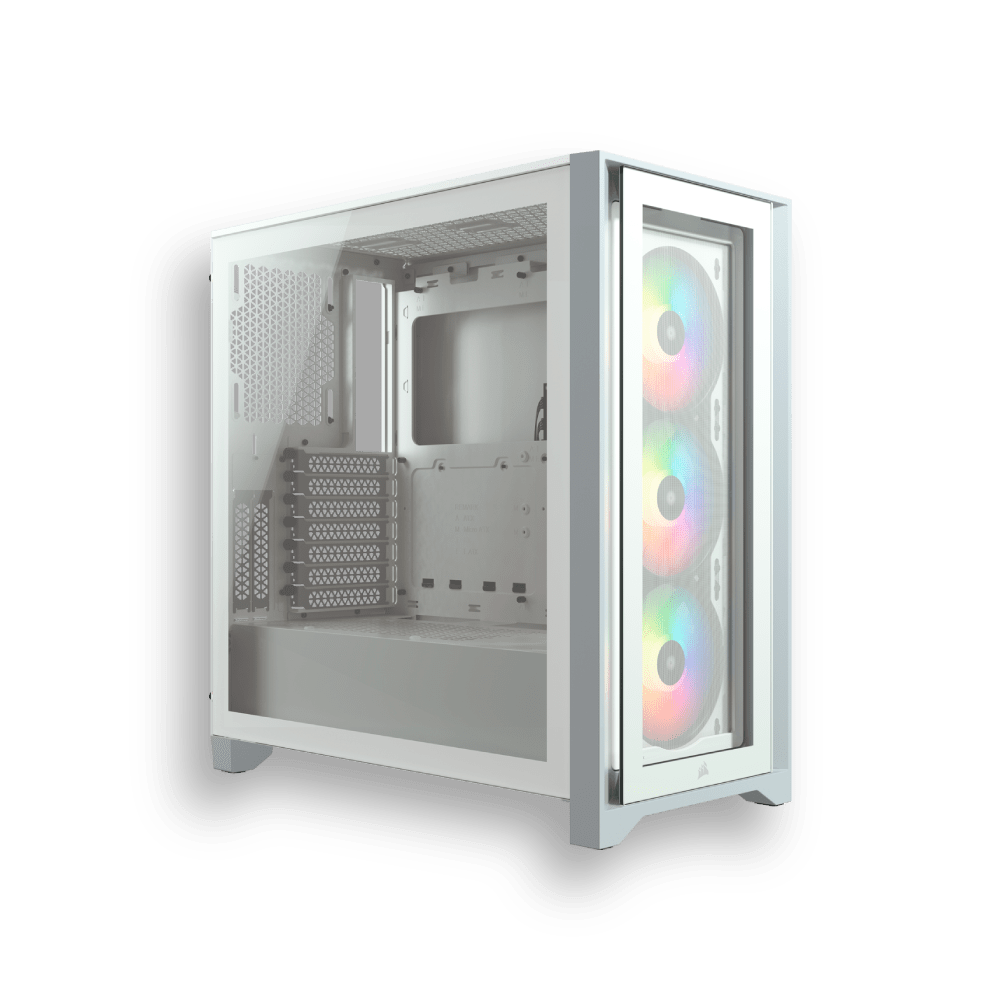 16259 CORSAIR ICUE 4000X BLANCA + 3 FANS RGB - Imagen 1