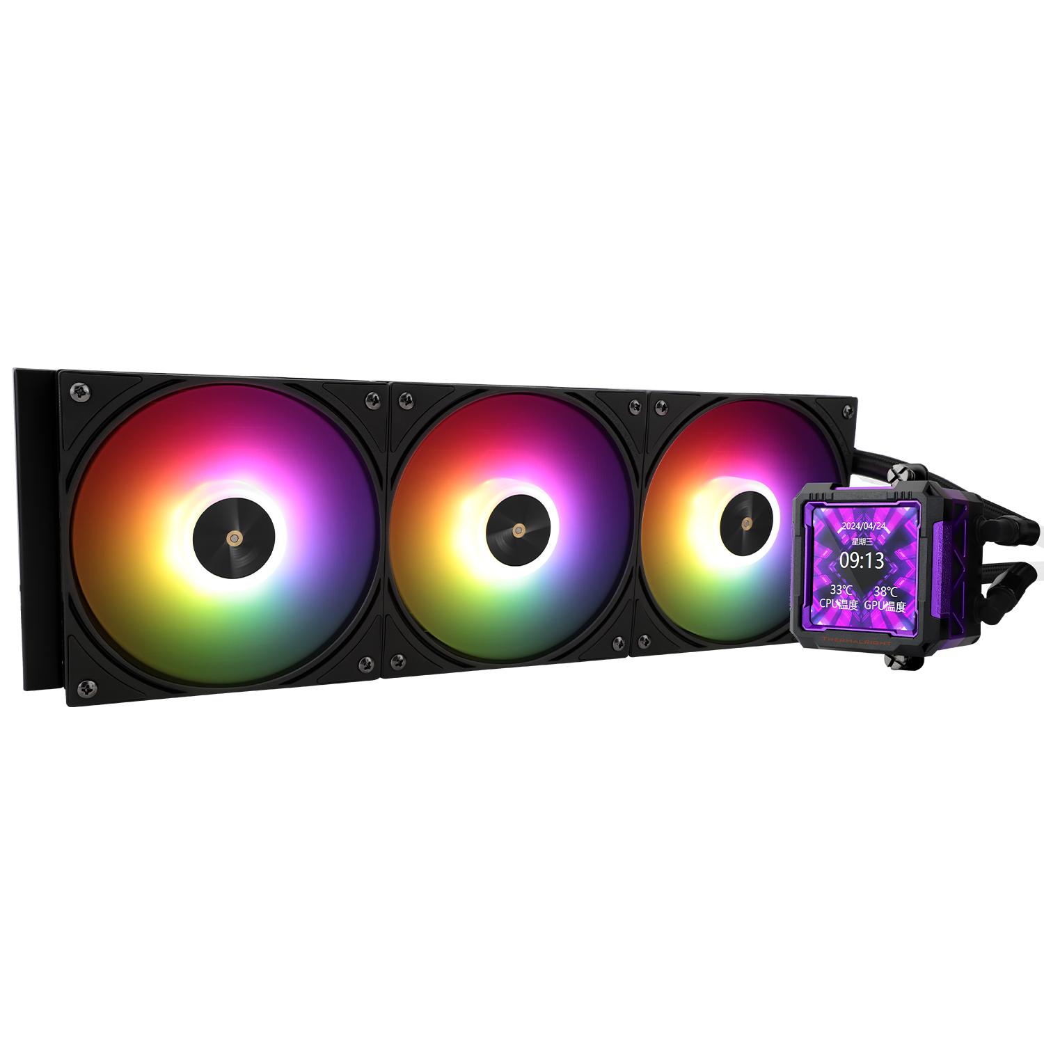 1-1 Thermalright Frozen Warframe PRO 360 BLACK ARGB - Imagen 1
