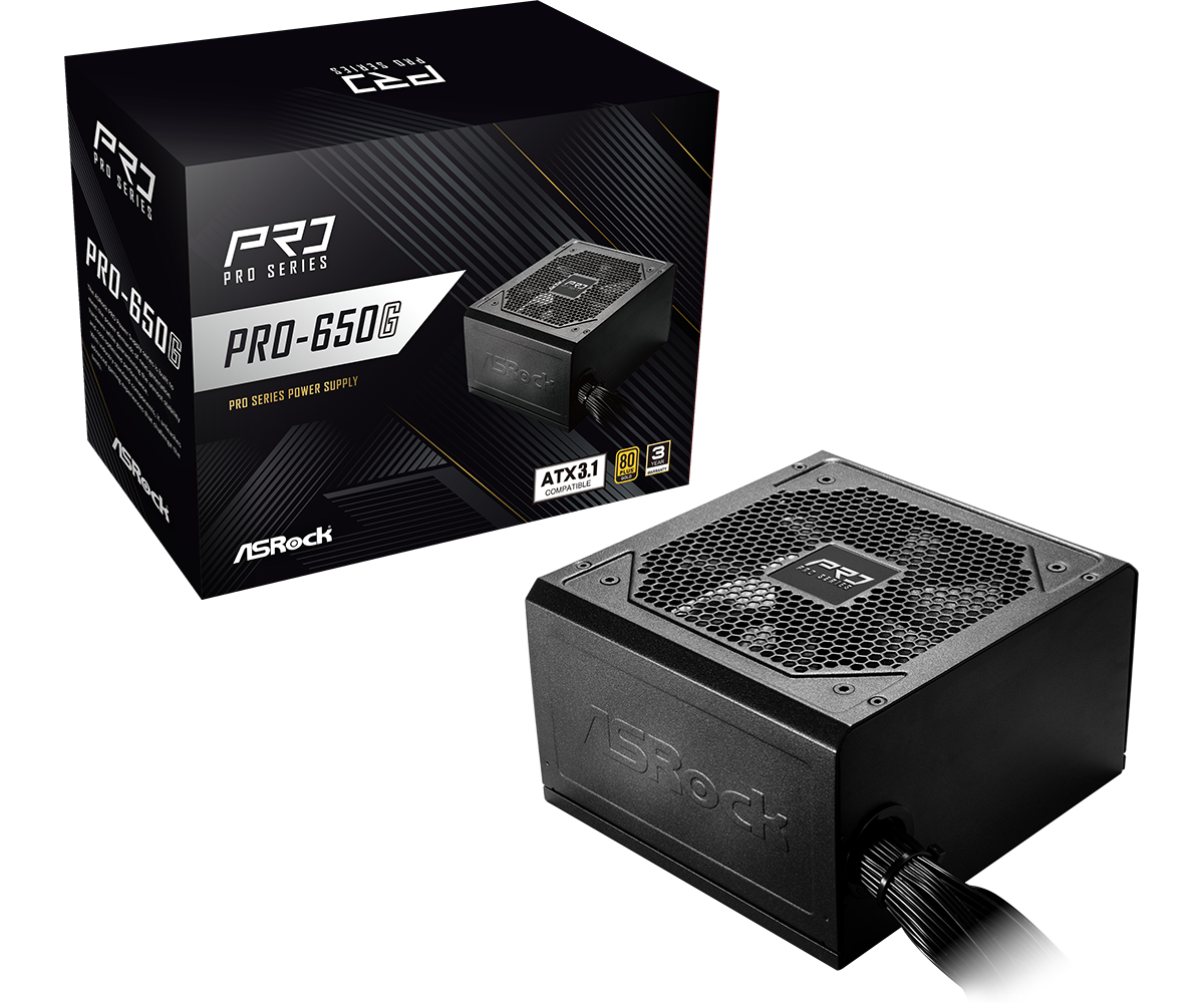 PRO-650G(L1) ASROCK PRO 650G 80 PLUS GOLD - Imagen 1