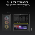 CORSAIR FRAME 4000D LCD RS BLACK - Imagen 9